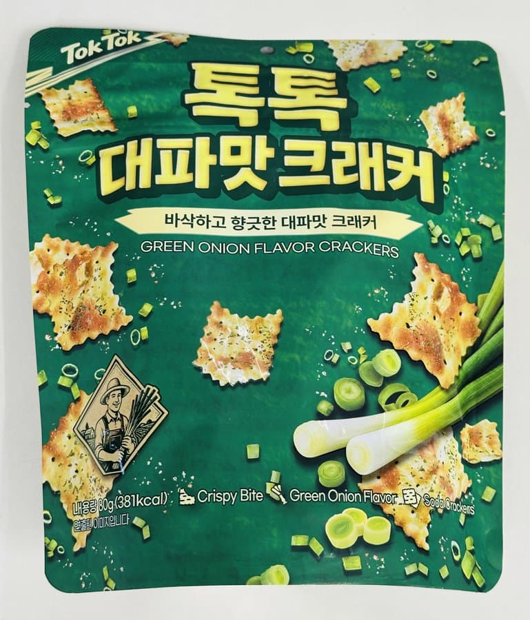 편의점 신상 '톡톡 대파맛 크래커' — 1,700원, 야채 크래커랑 비슷해요