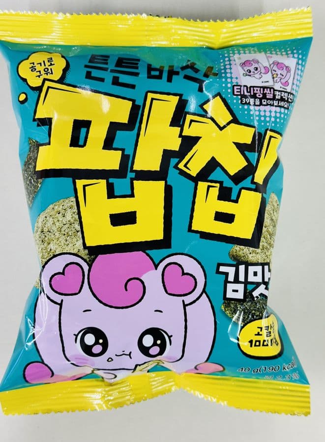 편의점 신상 '튼튼바삭 팝칩 김맛' 출시 — 2,000원, 하츄핑 티니핑씰 39종