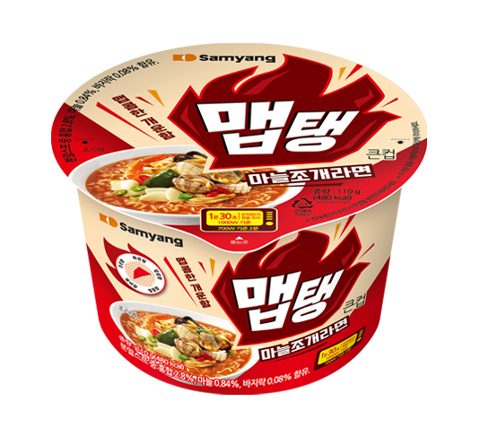 큰컵 맵탱 마늘조개라면